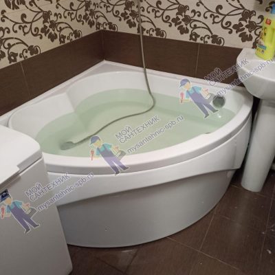Замена угловой ванны в ЖК «ЗимаЛето»