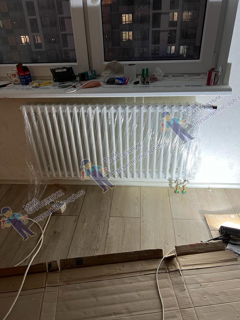 Установка дизайнерских радиаторов в ЖК «Tarmo»