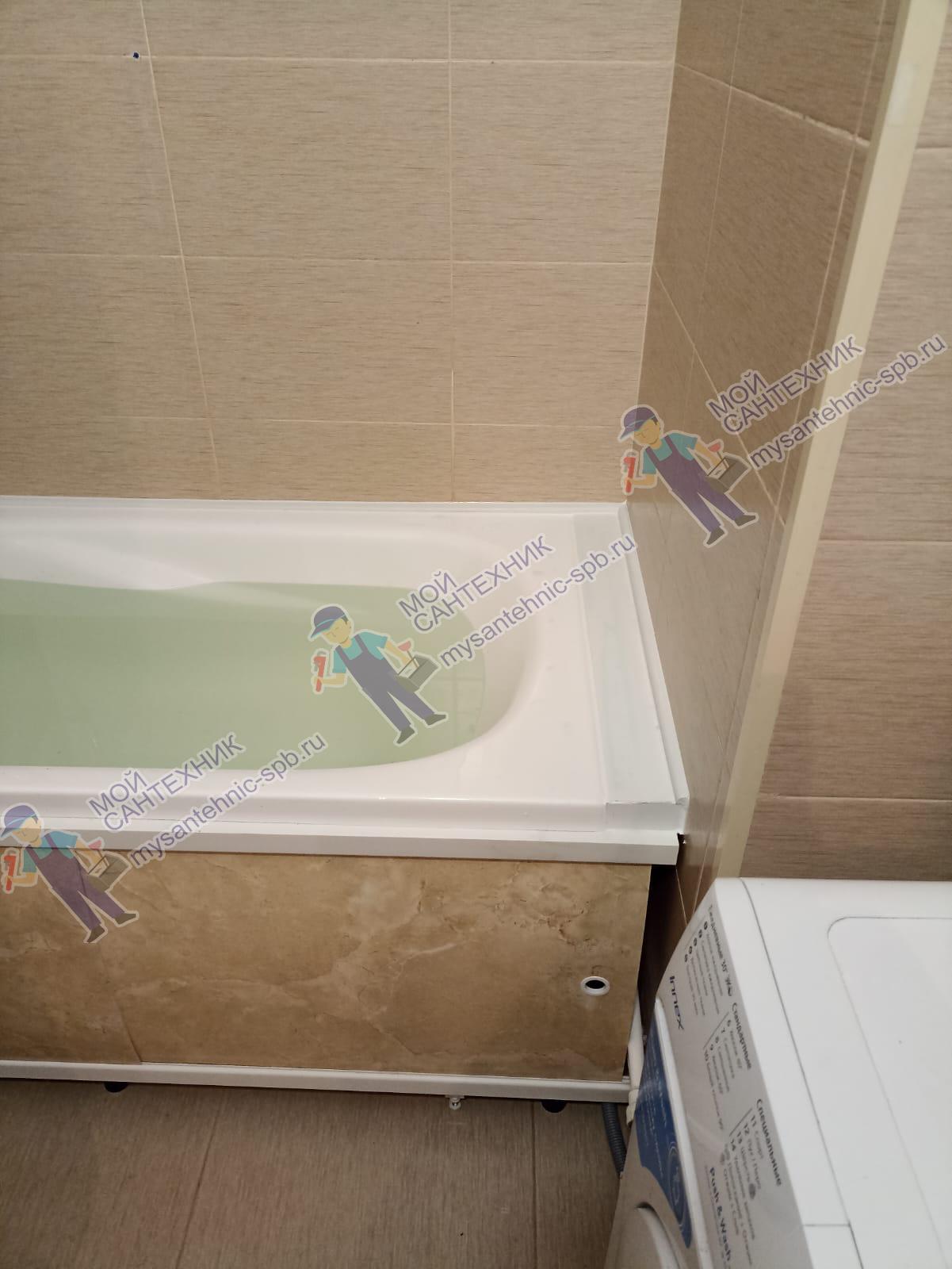 Замена душевого уголка на ванну ЖК «Мой Мир» в Мурино