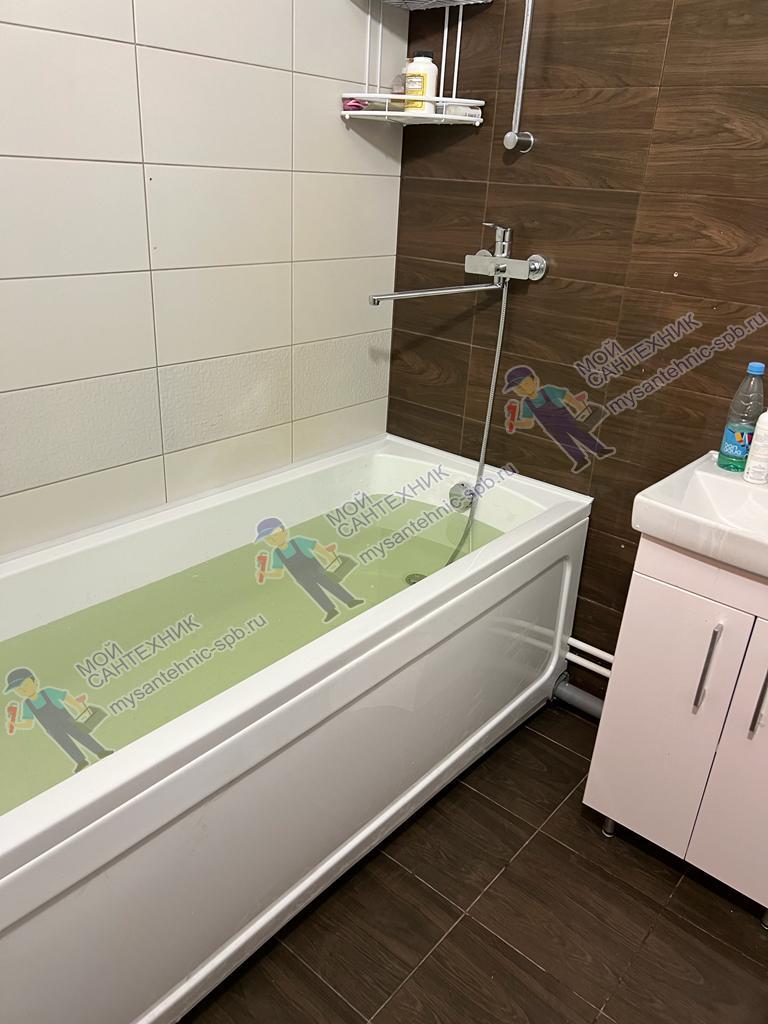 Замена душевой кабины на ванну в ЖК «Эмеральд на Малой Неве»