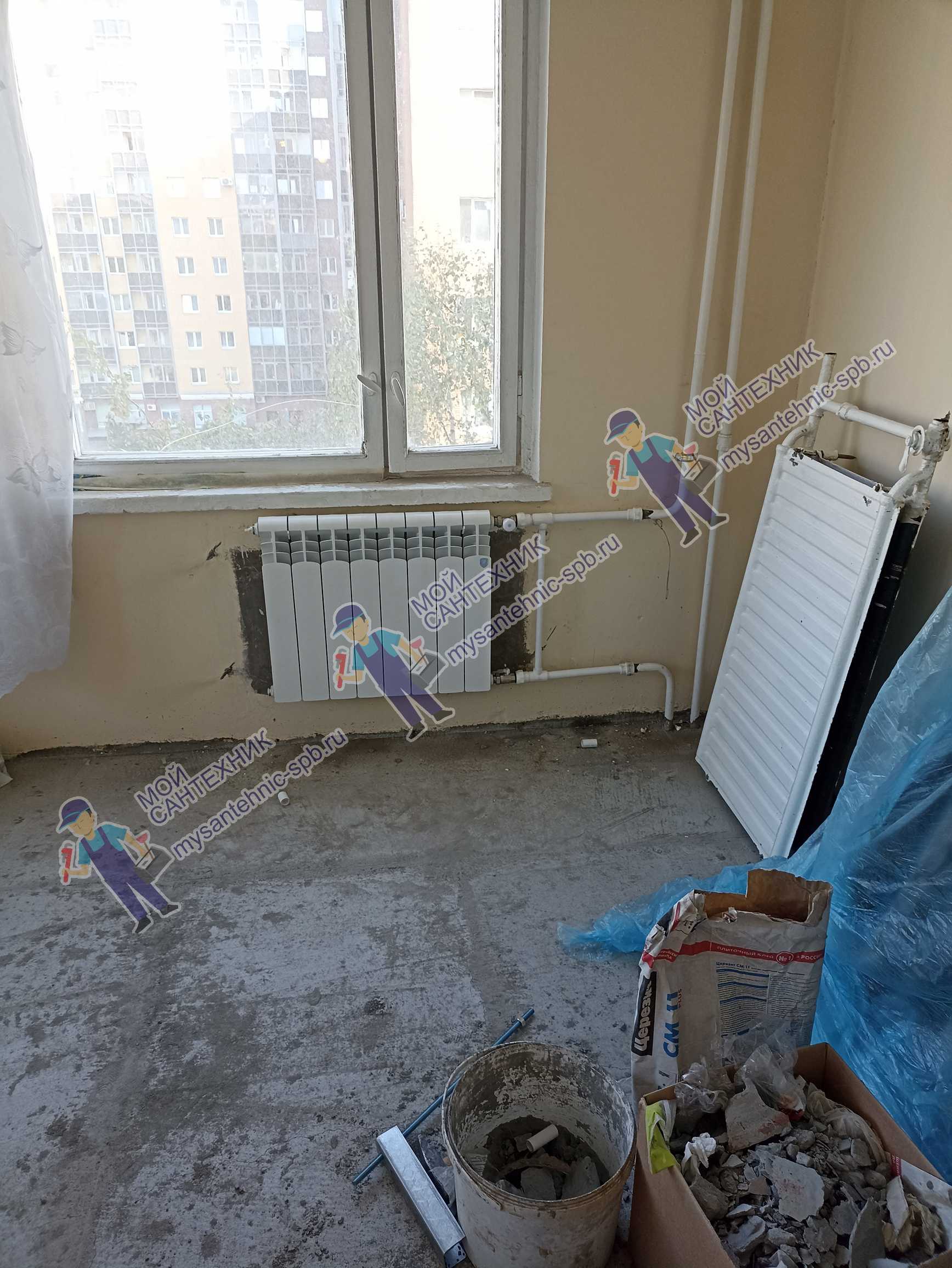 Замена радиаторов отопления «под ключ» на проспекте Большевиков