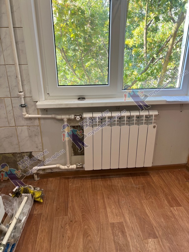 Замена радиатора отопления «под ключ» в Кировском районе