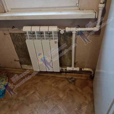 Замена радиатора на биметаллический под ключ на проспекте Ветеранов