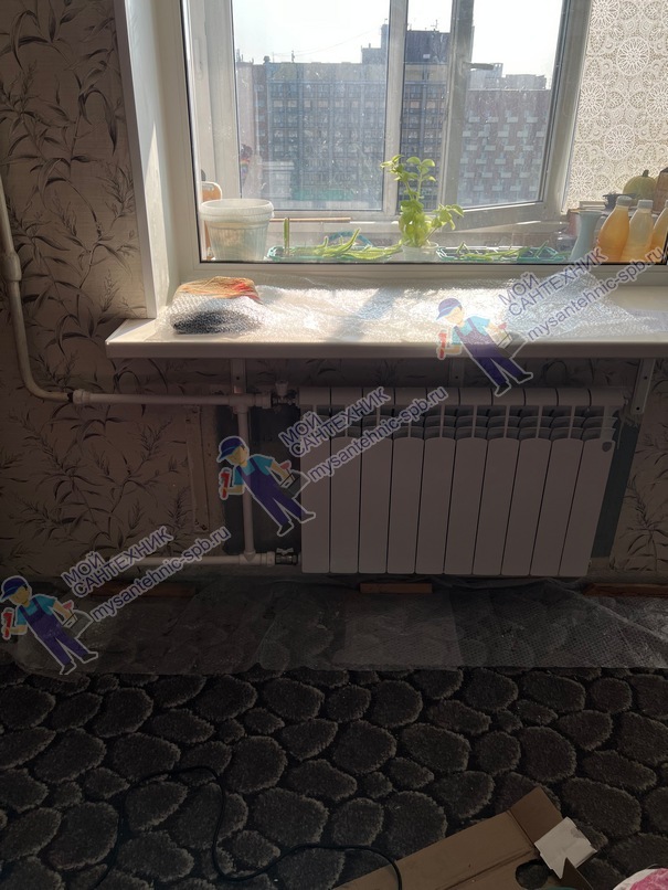 Замена радиатора отопления «под ключ» в Красногвардейском районе